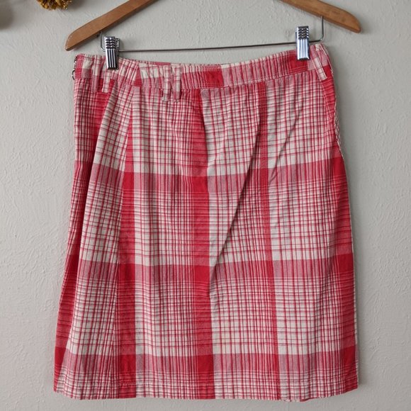 Mng Plaid A-Line Skirt with Exposed Zippers Sz 6 - Picture 5 of 8